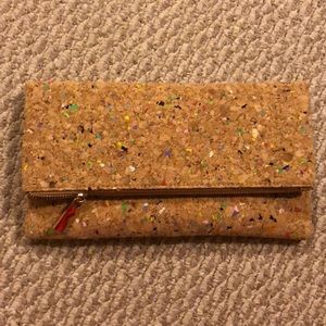 Colorful cork clutch